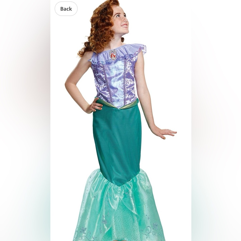 EUC!! Disney Princess Ariel Little Mermaid Deluxe Girls' Costume Size S (4-6x)